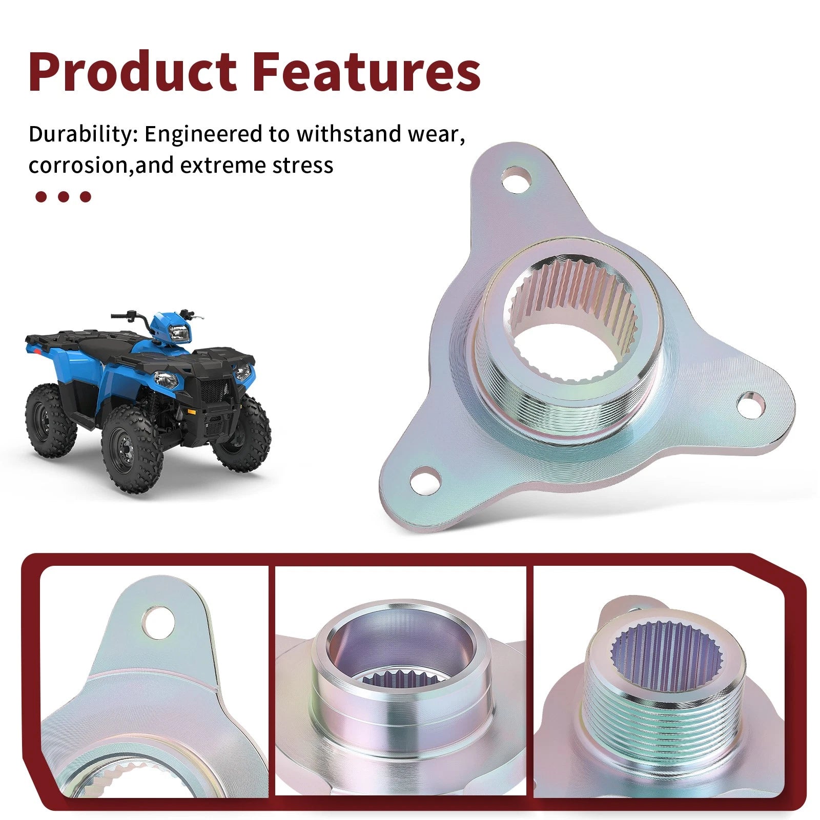 Rear Brake Disc Rotor Hub for Polaris Trail Blazer 330 (2008–2013)