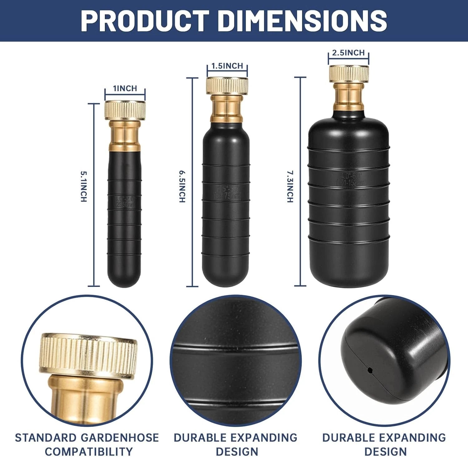 3 Pcs Drain Bladders for Automotive Use