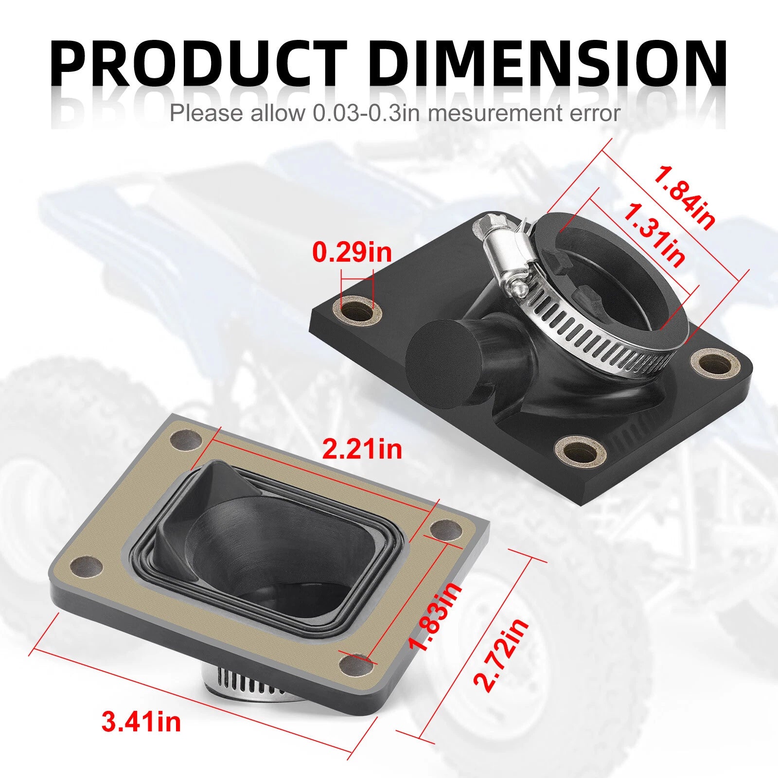 Intake Manifold Boot for Yamaha Blaster YFS200 (1988–2006) 2XJ-13565-00-00