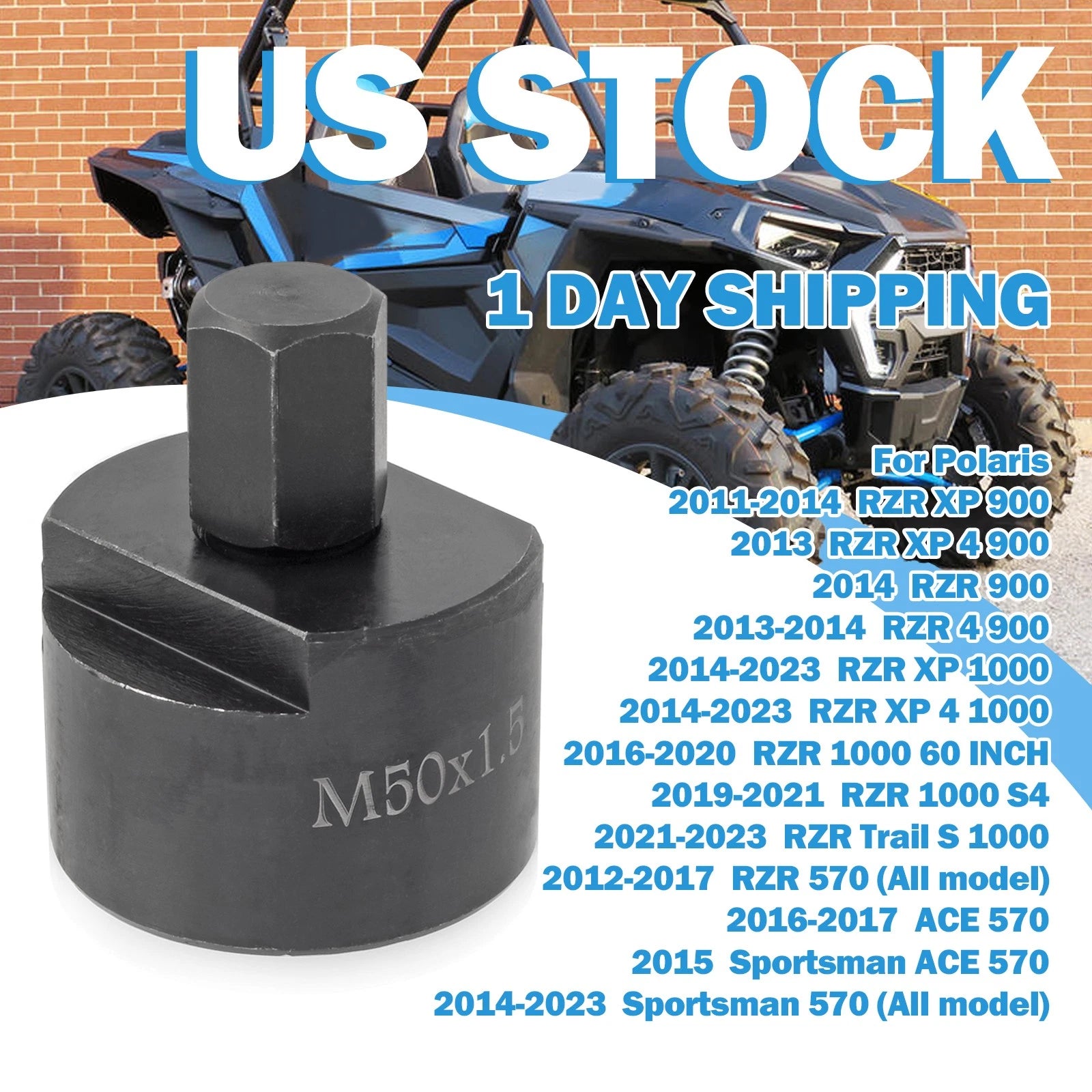 Flywheel Puller Tool 50mmx1.5 for Polaris RZR 1000 (2016–2020)