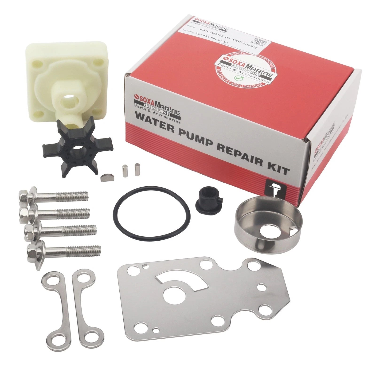 Water Pump Repair Kit for Yamaha F15C F20 Outboard Motor (6AH-W0078-00-00)