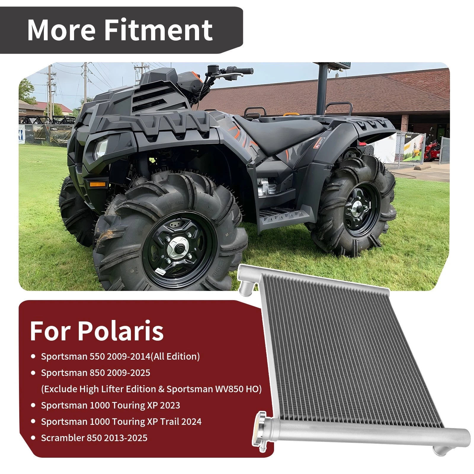 Radiator for Polaris Sportsman 550 850 XP, Scrambler 850 XP (2009–2025)