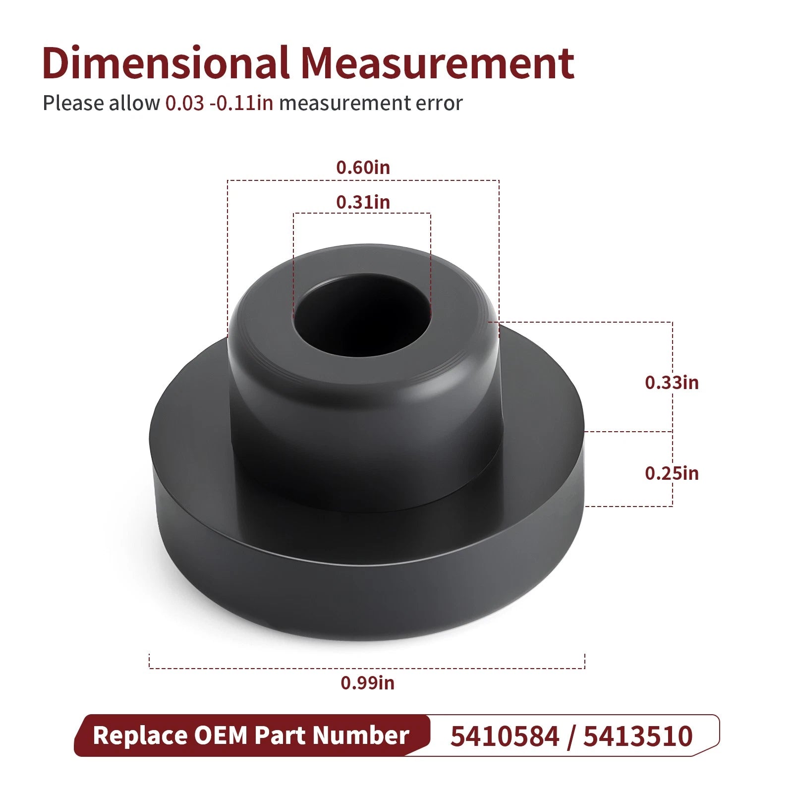2X Radiator Mount Bushing for Polaris Sport 400L, Xpress 300, 400L (1994–1999)