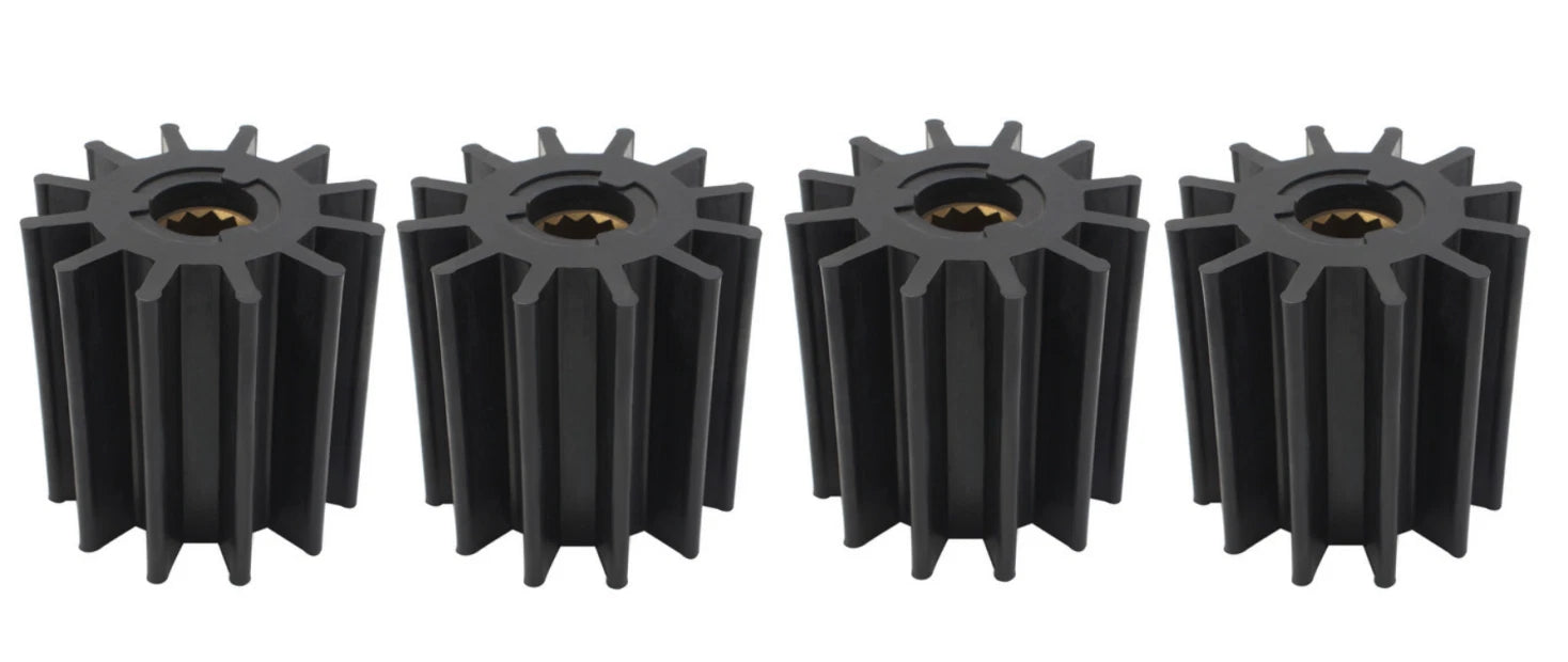 4X Water Pump Neoprene Impeller for Volvo Penta (3830459, Jabsco 17938-0001)