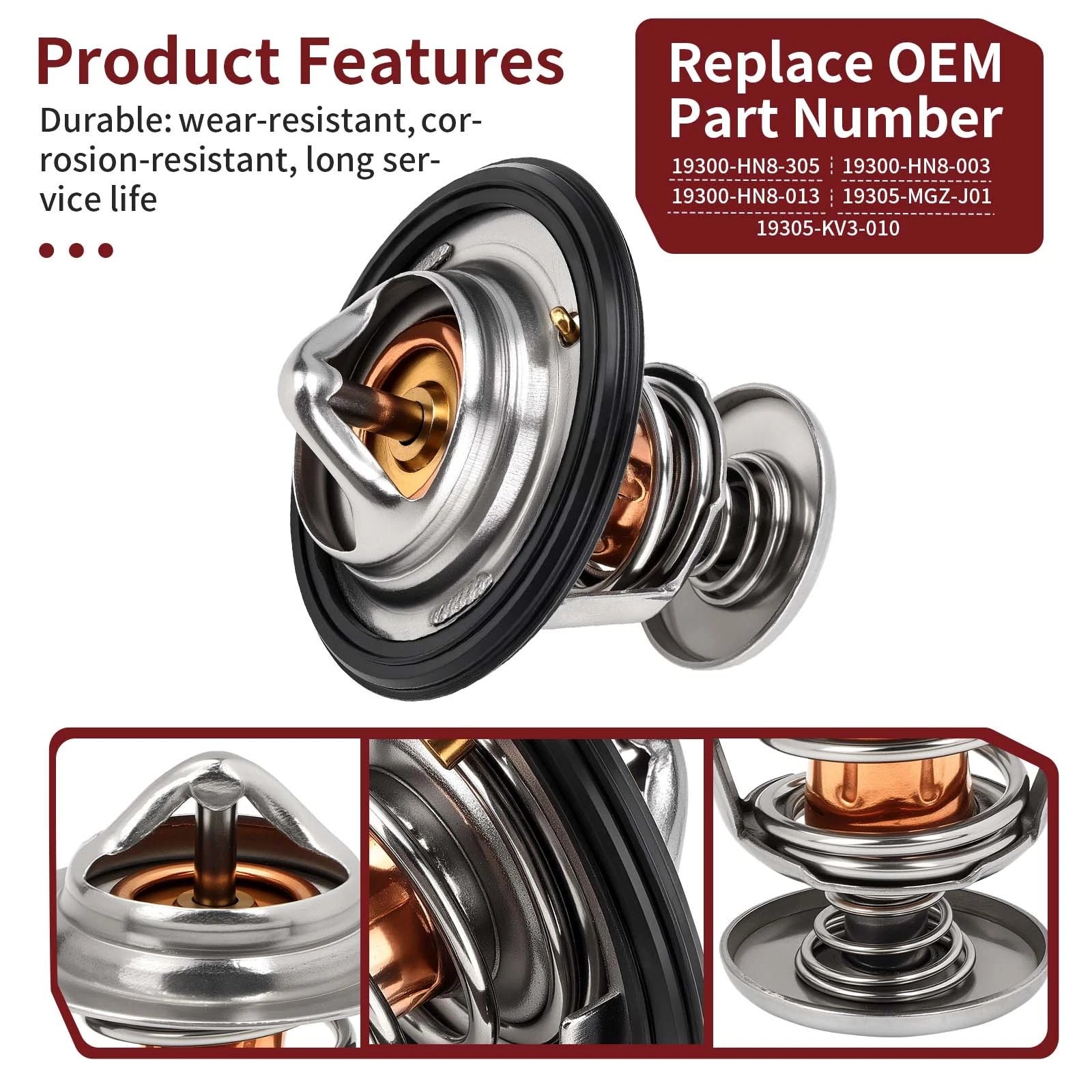 Thermostat & O-Ring for Honda TRX 420 500 650 680 Pioneer 520 700 700-4 (2009–2023)