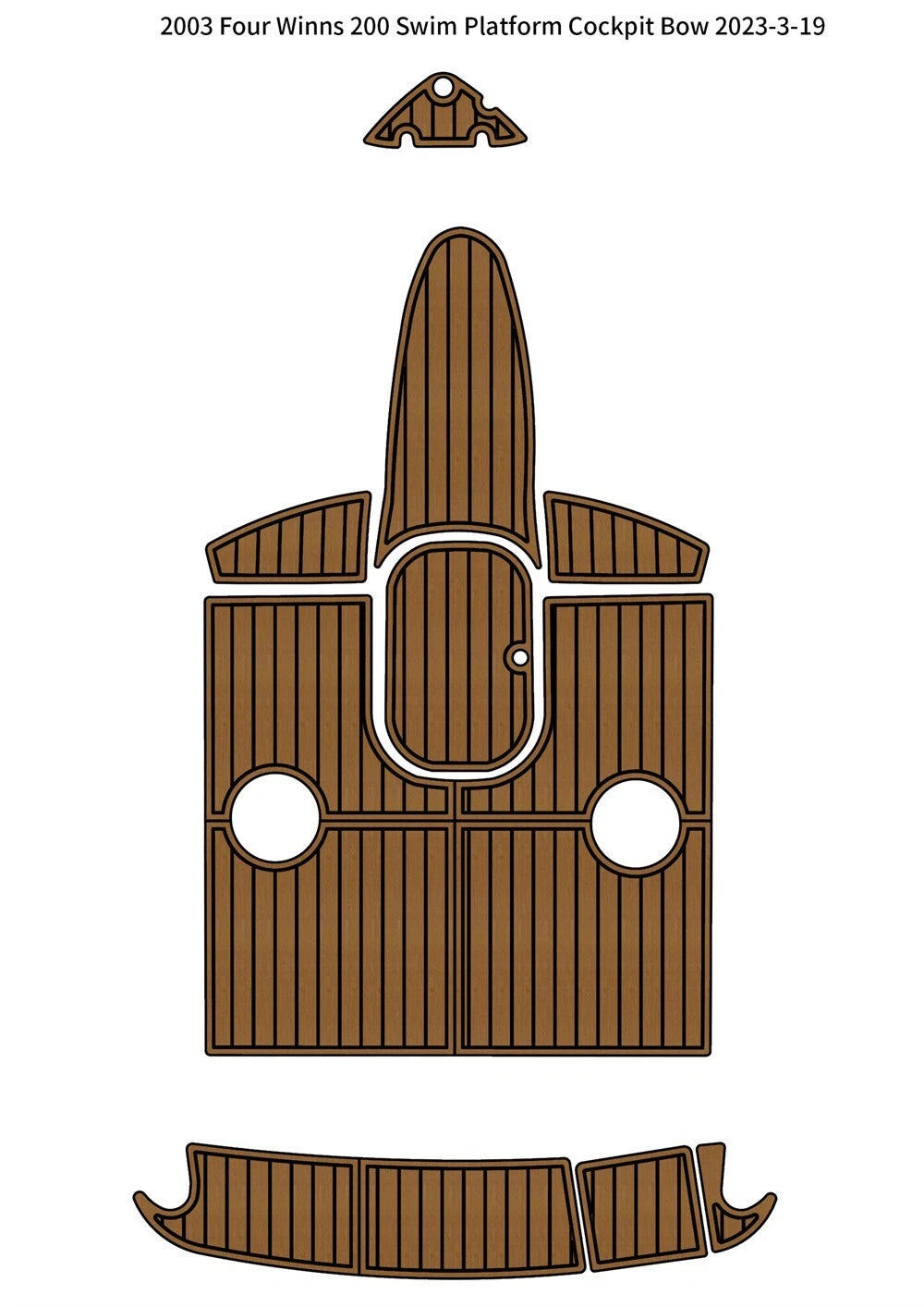 EVA Teak Deck Flooring for Four Winns 200 (2003)