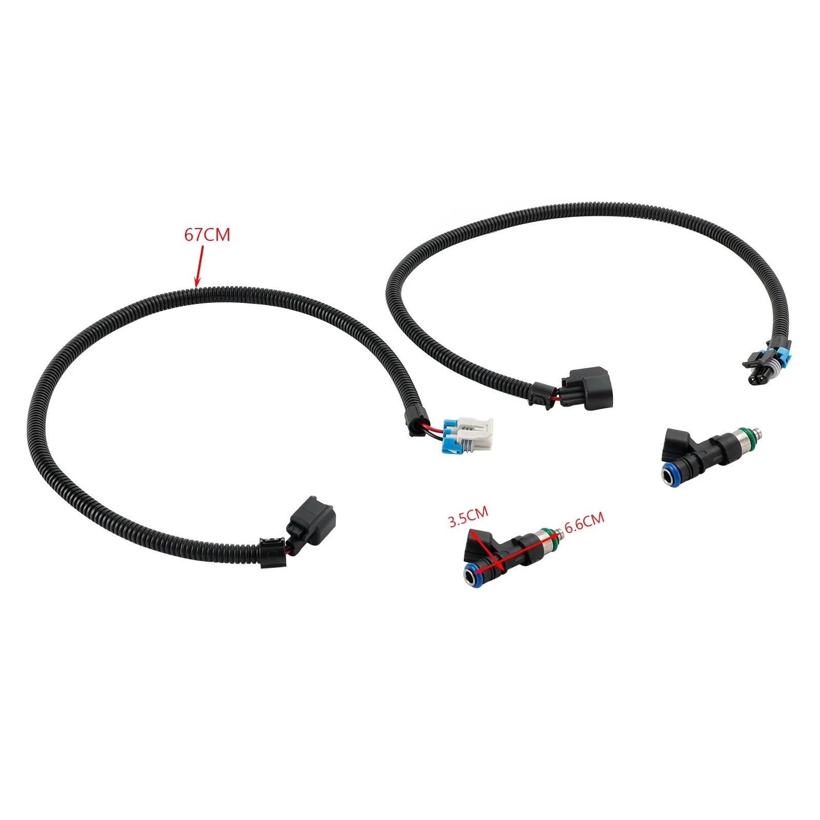 Set of 2 Fuel Injectors Harness for Polaris RZR Ranger 800 (2011–2014)