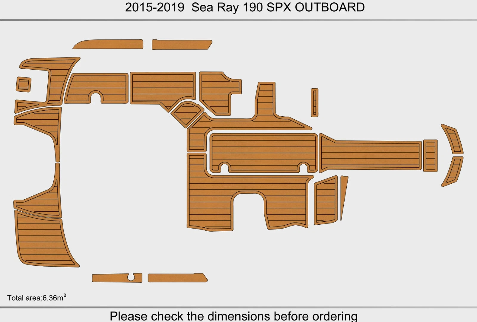 EVA Flooring Pads Mat for Sea Ray 190 SPX (2015)