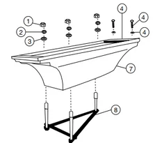 S.R Smith Flyte Deck II 6′ Pewter Gray Stand Onlyw/ Jig and Mounting Hardware – 70-209-73620