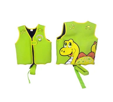 Safe and Stylish 12.5″ Green Dinosaur Swim Vest for Children – Ages 1-3, Intermediate Level