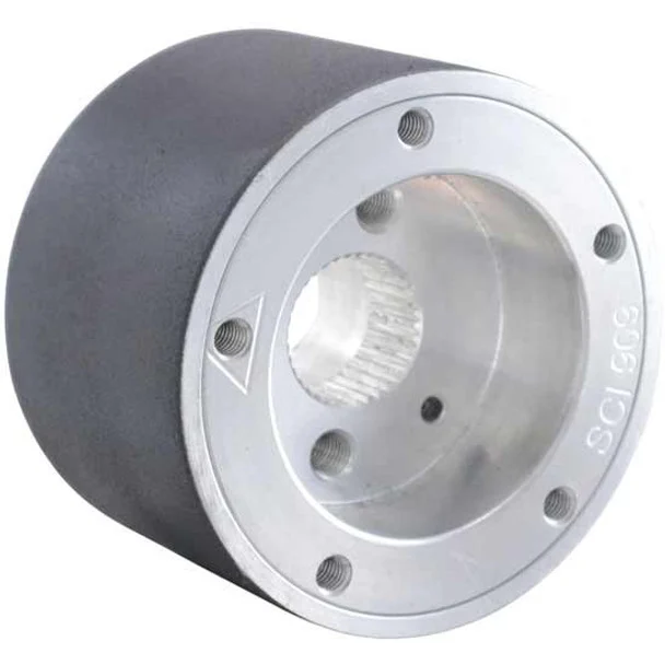 SCI Black Powder Coat Aluminum 5 Hole Steering Wheel Hub Adapter For Freightliner M2 Business Class