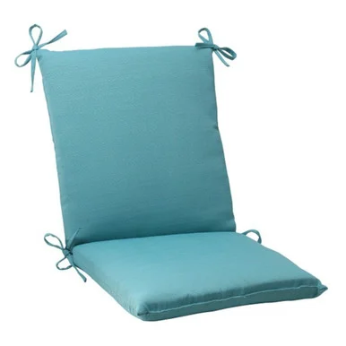 Solid Outdoor Patio Squred Edge Chair Cushion – 36.5″ – Turquoise Blue