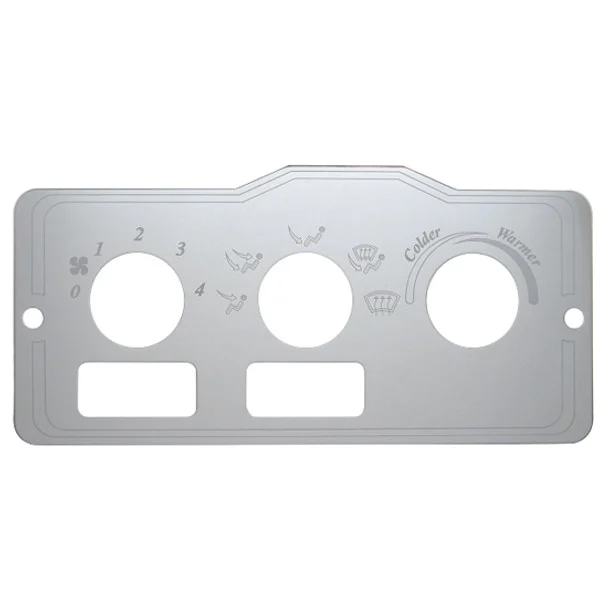 Stainless Steel AC Heater Plate 2 Cutouts For Peterbilt