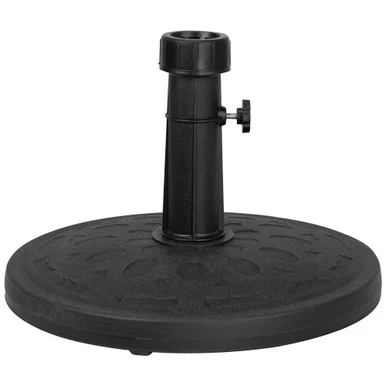 Sturdy Black Resin Base Stand for Patio Umbrella – 33lbs