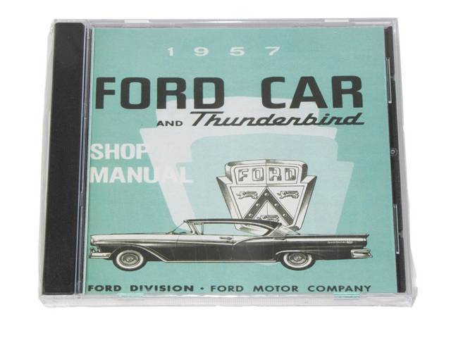 Ford Car Shop Manual, 1957 Ford and Thunderbird, on USB Flash Drive