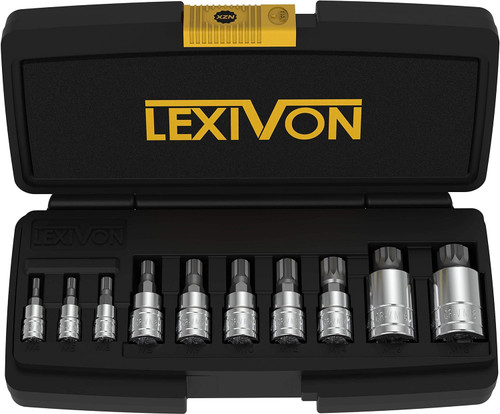 XZN Triple Square Spline Bit Socket Set, Premium S2 Alloy Steel | 10-Piece European Style M4 - M18 Set