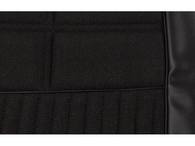 Front Bucket & Rear Bench Full Upholstery Set, Grande with Tweed Cloth, Black