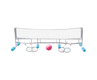 Ultimate Pool Fun: 90″ Blue and Gray Water Volleyball and Badminton Combo Game