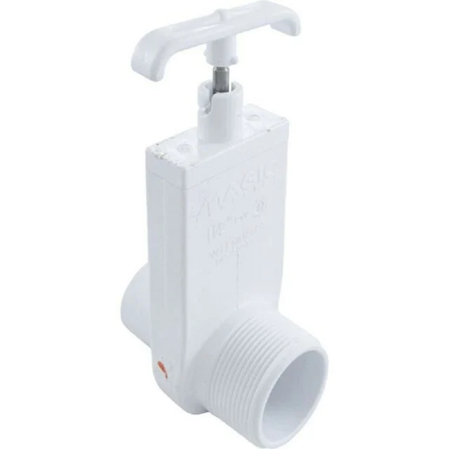 Unibody Slice/Gate Valves, White, 1-1/2″ MPT – SP0423-15