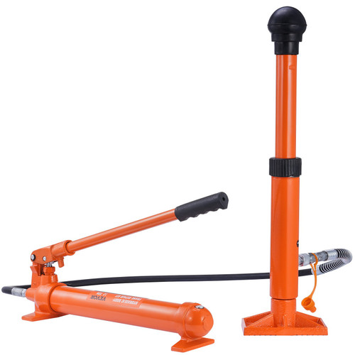 12 Ton Porta Power Kit, Hydraulic Ram with Pump with 4.6 ft/1.4 m Oil Hose, Portable Hydraulic Jack with Storage Case for Automotive, Garage, Farm, Mechanic (26455 LBS)