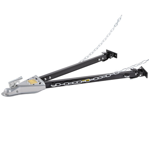Adjustable Tow Bar Bumper Mount Tow Bar 5000lbs Fit 2'' Ball w/ Chains
