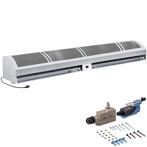 Air Curtain 60-Inch Commercial Air Curtain 2 Speeds Door Air Curtain 2515 CFM/2285 CFM with 2 Limited Switches Low Noise Indoor Air Curtain
