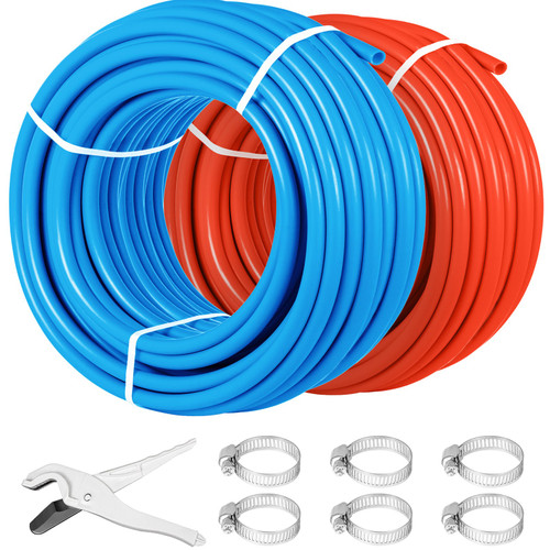 PEX Tubing - 2 Rolls of 1/2 Inch X 300 Feet Tube Coil - EVOH PEX-B Pipe for Residential Commercial Radiant Floor Heating Pex Pipe?1/2 inch 2X 300ft™