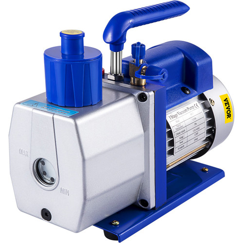 Vacuum Pump 7 CFM 1/2 HP Single Stage Air Conditioning Vacuum Pump 110V 5PA Ultimate Vacuum Refrigerant HVAC Air Tool for Automobile Reparation Vacuum Evacuation (1-Stage, 7 CFM)