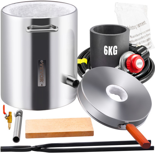 6KG Propane Smelting Furnace Kit Melting Furnace Stainless Steel 2700"