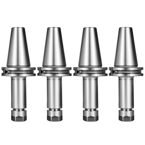 4Pcs CAT40 Tool Holder ER16 Collet Chuck Set length 100mm Chuck Tool Holder Set Mill Holder for CNC Engraving Machine Milling Lathe(4Pcs CAT40 ER16 100mm)