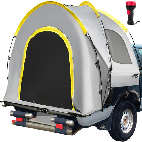 Truck Tent 5-5.2 ft,Pickup Tent for Mid Size Truck, Waterproof Truck Camper, 2-Person Sleeping Capacity, 2 Mesh Windows, Easy to Setup Truck Tents for Camping, Hiking
