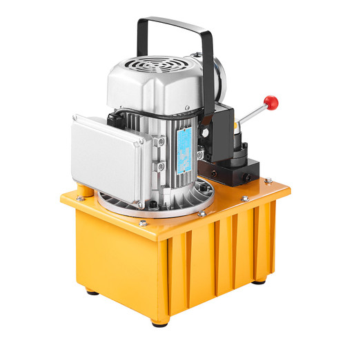Electric Hydraulic Pump, 10000 PSI 750W 110V, 488 cu in/8L Capacity, Double Acting Manual Valve, Electric Driven Hydraulic Pump Power Pack Unit with Lever Switch for Punching/Bending/Jack Machines