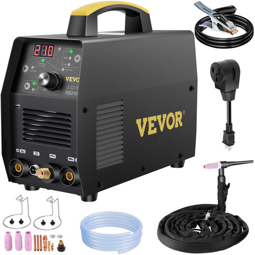 210Amp TIG Welder, Welder TIG 3 in 1, 110/220V Dual Voltage HF TIG/Stick/Clean Welding Machine w/USB, IGBT Inverter & Torch, Digital Arc Welder