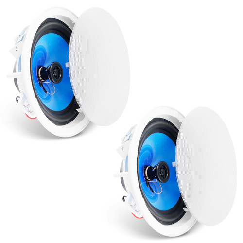 2 PCs 8 Inch in Ceiling Speakers, 50-Watts, Flush Mount Ceiling & in-Wall Speakers System with 8IImpedance 89dB Sensitivity, for Home Kitchen Living Room Bedroom or Covered Outdoor Porches