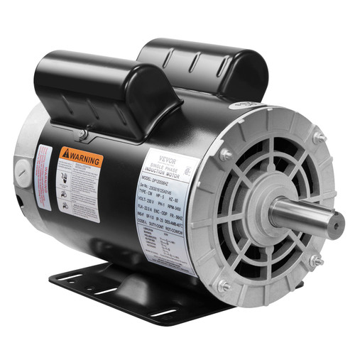 5HP Air Compressor Motor, 230V 22 Amps Electric Motor, 3450RPM 56HZ Frame, 7/8" Keyed Shaft, 2.25" Shaft Length for Air Compressors, CW/CCW Rotation