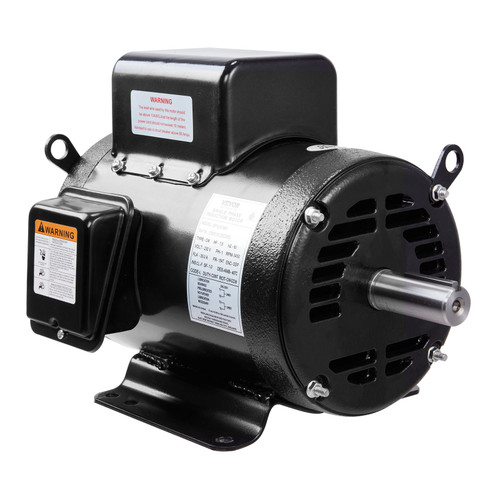 7.5HP Air Compressor Motor, 230V 30 Amps Electric Motor, 3450RPM 184T Frame, 1-1/8" Keyed Shaft, 2.75" Shaft Length for Air Compressors, CW/CCW Rotation