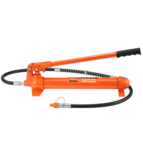 10 Ton Porta Power Kit, Hydraulic Ram with Pump, Car Jack with 4.6 ft/1.4 m Oil Hose, Bent Frame Repair Tool with Storage Case for Automotive, Garage, Heavy Equipment, Mechanic (22046 LBS)