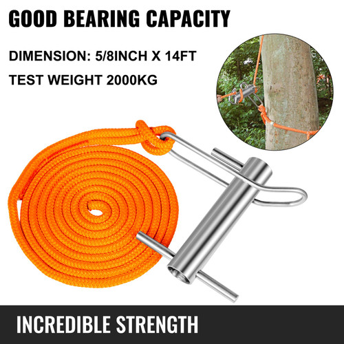 Whoopee Sling 14 ft, Port Wrap Eye Sling 5/8 Inch,Port Wrap Sling with Stainless Steel Port A Wrap, Whoopie Sling Arborist Rope 4409LBS Weight Capacity, Friction Device for Loggers Sliver