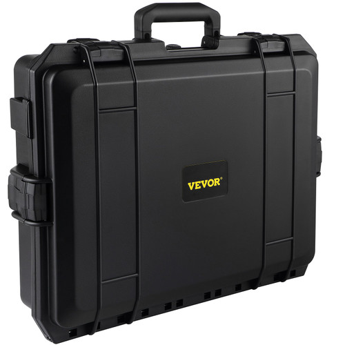 Waterproof Hard Case, 20 x 16 x 5 Inches, with Customizable Foam, Portable Protective Hard Camera Case, Shockproof for Laptop, Pistol, Camera, and More, Black