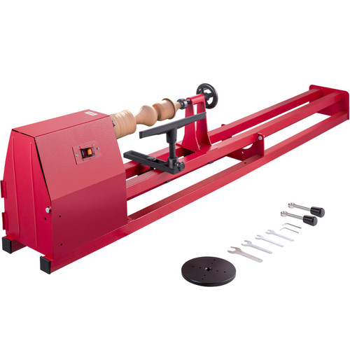 Wood Lathe, 14''x40'' Power Lathes, 1/2 HP Wood Lathe Machine, 1/2 Phase Benchtop Lathe, Excelsior Wood Lathe, 1100,1600,2300,3400 Rpm Power Wood Lathes with 3 Chisels 3 Wrenches and Accessories
