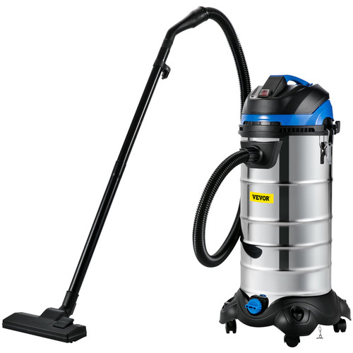 Extractor Collector, 11 Gallon Capacity, HEPA Filtration System Automatic Dust Shaking, 1200W Powerful Motor Wet & Dry Vacuum Cleaner, 11 GAL, Silver