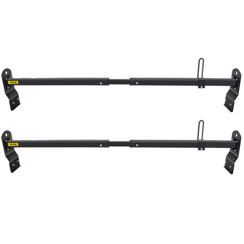 Van Roof Ladder Rack, 2 Bars, 661 LBS Capacity, 55"-63" Adjustable Steel Roof Rack Cross Bar with Stopper, Fit 2003-2022 Chevy Express|2003-2022 GMC Savana, for Kayak Canoe Lumber Pipe Cargo