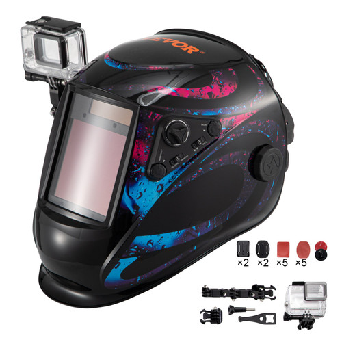 Large View Area Auto-Darkening Welding Helmet True Color Solar Welder Mask