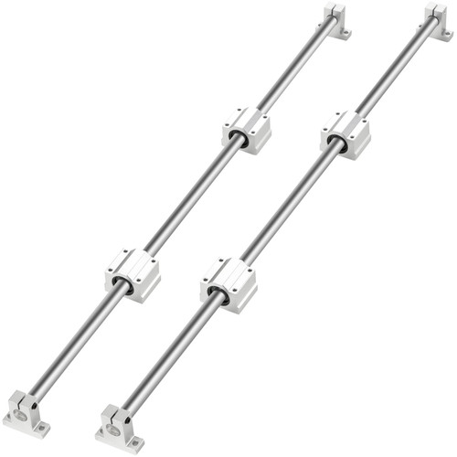 Linear Rail 2PCs 16x500 mm Optical Axis w/ Bearing Block & Guide Support