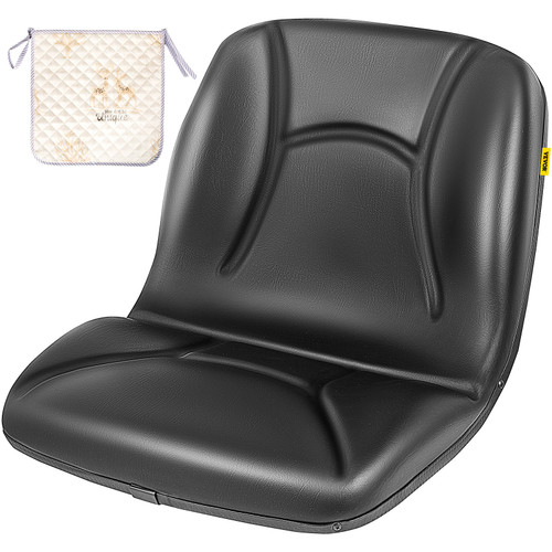 Universal Kubota Seat Replacement, Compact High Back Tractor Seat, Black Vinyl Forklift Seat, Skid Steer Seat with Pre-Drilled Holes, Fit Forklift, Tractor, Skid Loader