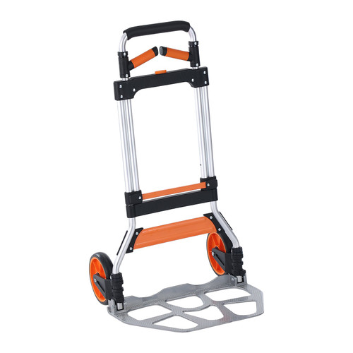 Folding Hand Truck, 309 lbs Load Capacity, Aluminum Portable Cart, Convertible Hand Truck and Dolly with Telescoping Handle and PP+TPR Wheels, Ultra Lightweight Super Strong for Moving Warehouse