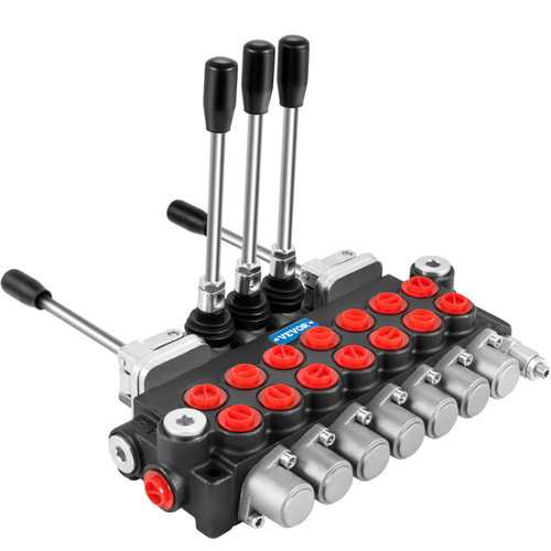 Hydraulic Directional Control Valve, 7 Spool Hydraulic Spool Valve, 11 GPM Hydraulic Loader Valve, 4500 PSI Directional Control Valve, Hydraulic Valves And Controls For Tractors Loaders Tanks