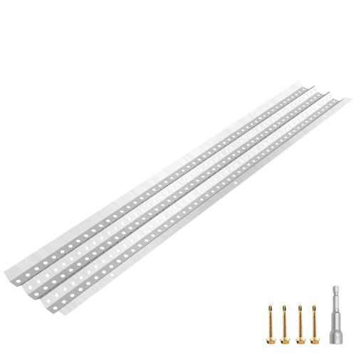 Gutter Guards, 5" x 3' Each Gutter Covers System, 18 Packs 54 FT Leaf Gutter Guards, Mill Finish Aluminum Guards for Gutter, DIY Length Cut Gutter Covers for Roofs of Wood, Mental, Shingle