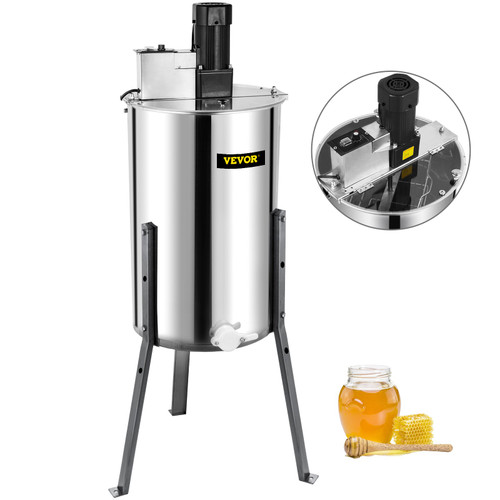 Electric Honey Extractor Separator 2 Frame Bee Extractor Stainless Steel Honeycomb Spinner Crank. Beekeeping Extraction Apiary Centrifuge Equipment