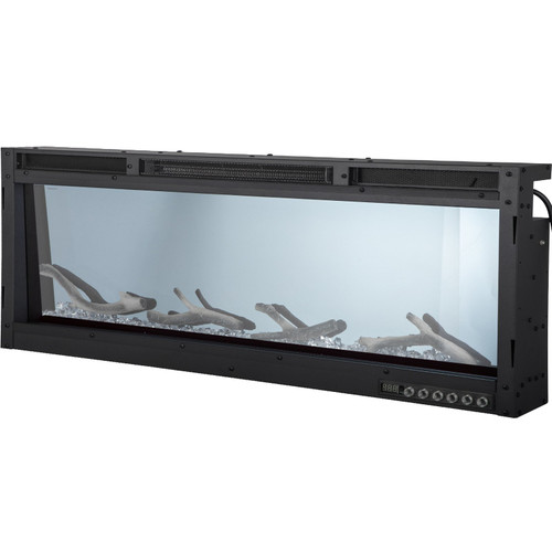 Electric Fireplace Linear Fireplace 50'' Wall-mounted or Recessed w/Remote
